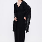 V Neck Chiffon Long Evening Dress