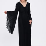 V Neck Chiffon Long Evening Dress