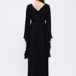 V Neck Chiffon Long Evening Dress