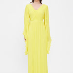 V Neck Chiffon Long Evening Dress