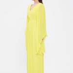 V Neck Chiffon Long Evening Dress