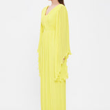 V Neck Chiffon Long Evening Dress - 1022C