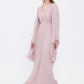 V Neck Chiffon Long Evening Dress