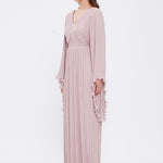 V Neck Chiffon Long Evening Dress