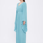 V Neck Chiffon Long Evening Dress