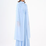 Bead Embroidered Hijab Chiffon Long Evening Dress