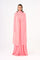 Bead Embroidered Hijab Chiffon Long Evening Dress