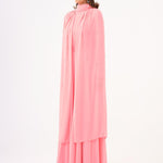 Bead Embroidered Hijab Chiffon Long Evening Dress