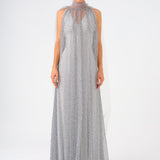 Sequined Sleeveless Long Evening Dress