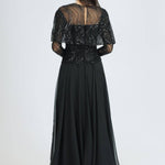 Long Sleeve Evening Dress with Bolero