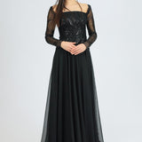 Long Sleeve Evening Dress with Bolero - 2021C