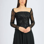 Long Sleeve Evening Dress with Bolero