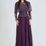 Long Sleeve Evening Dress with Bolero