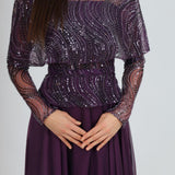 Long Sleeve Evening Dress with Bolero - 2021C