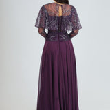 Long Sleeve Evening Dress with Bolero - 2021C