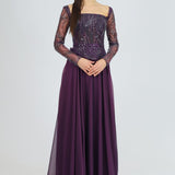 Long Sleeve Evening Dress with Bolero - 2021C