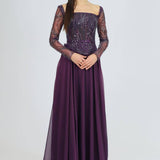 Long Sleeve Evening Dress with Bolero