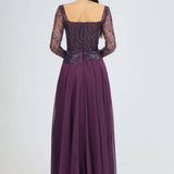 Long Sleeve Evening Dress with Bolero