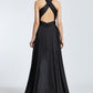 Cross Neck Long Tail Short Evening Dress