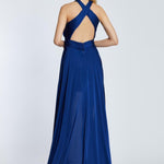 Cross Neck Long Tail Short Evening Dress