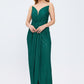 Dragee Collar Stone Embroidered Long Evening Dress