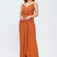 Dragee Collar Stone Embroidered Long Evening Dress