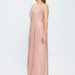 Dragee Collar Stone Embroidered Long Evening Dress