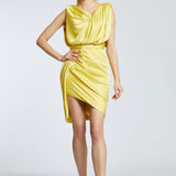 Draped Short Evening Dress