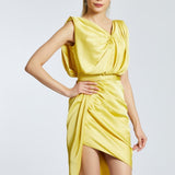 Draped Short Evening Dress