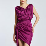 Draped Short Evening Dress