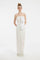 Embroidered Fabric Strapless Long Evening Dress