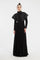 Embroidered Long Sleeve Veiling Long Evening Dress