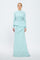 Fish Cut Round Neck Long Evening Dress