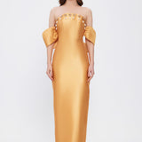 Flared Crepe Long Evening Dress - 2028C