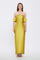 Flared Crepe Long Evening Dress