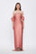 Flared Crepe Long Evening Dress