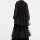 Ruffled Chiffon Long Evening Dress