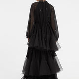 Ruffled Chiffon Long Evening Dress - 2014C