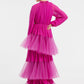 Ruffled Chiffon Long Evening Dress