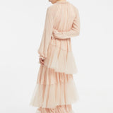 Ruffled Chiffon Long Evening Dress - 2014C