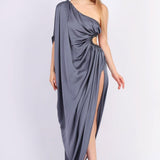 Jersey Fabric Long Evening Dress - 4038C