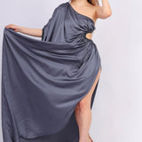 Jersey Fabric Long Evening Dress - 4038C