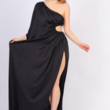 Jersey Fabric Long Evening Dress - 4038C