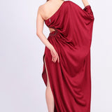 Jersey Fabric Long Evening Dress - 4038C