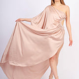 Jersey Fabric Long Evening Dress - 4038C