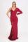 Lace One Sleeve Long Evening Dress