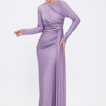 Long Sleeve Evening Dress With Stones