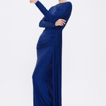 Long Sleeve Evening Dress With Stones