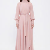 Long Sleeve Chiffon Hijab Evening Dress - 2030C