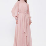 Long Sleeve Chiffon Hijab Evening Dress